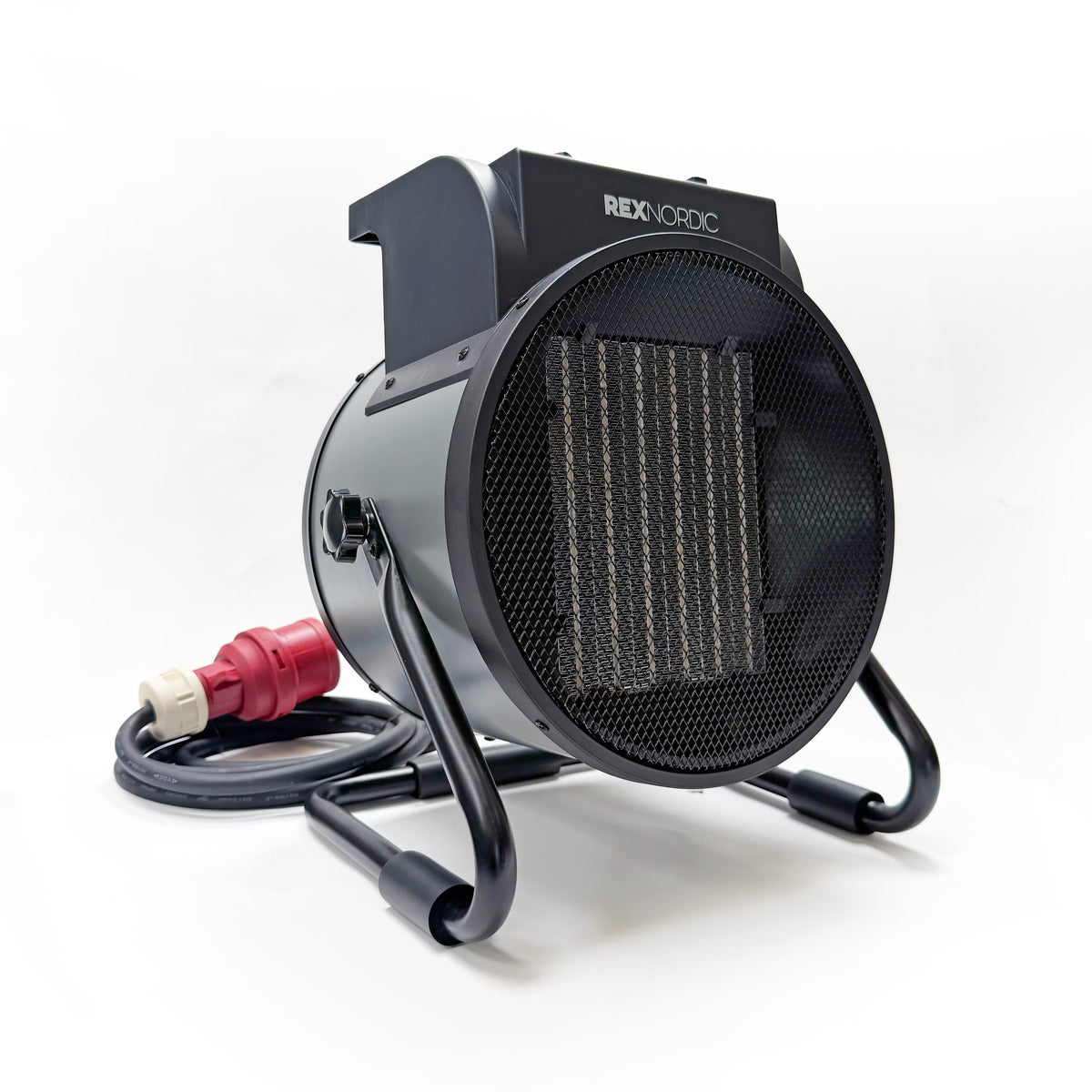REX NORDIC HEAT 5000 fan heater with three-phase 400 V power cable and plug