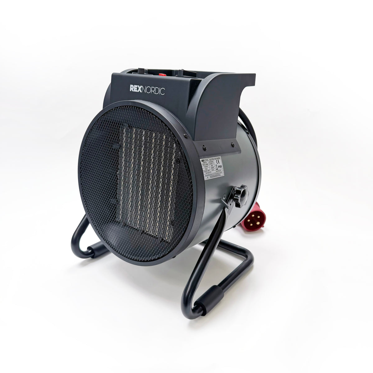 REX NORDIC HEAT 5000 fan heater, front view from the right