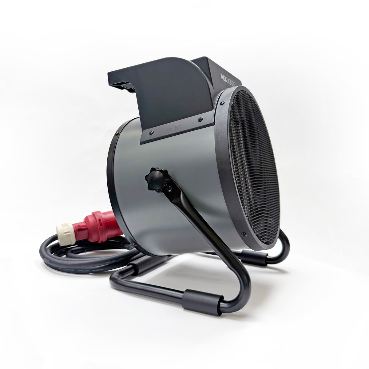 REX NORDIC HEAT 5000 fan heater, side view with tilt adjustment knob