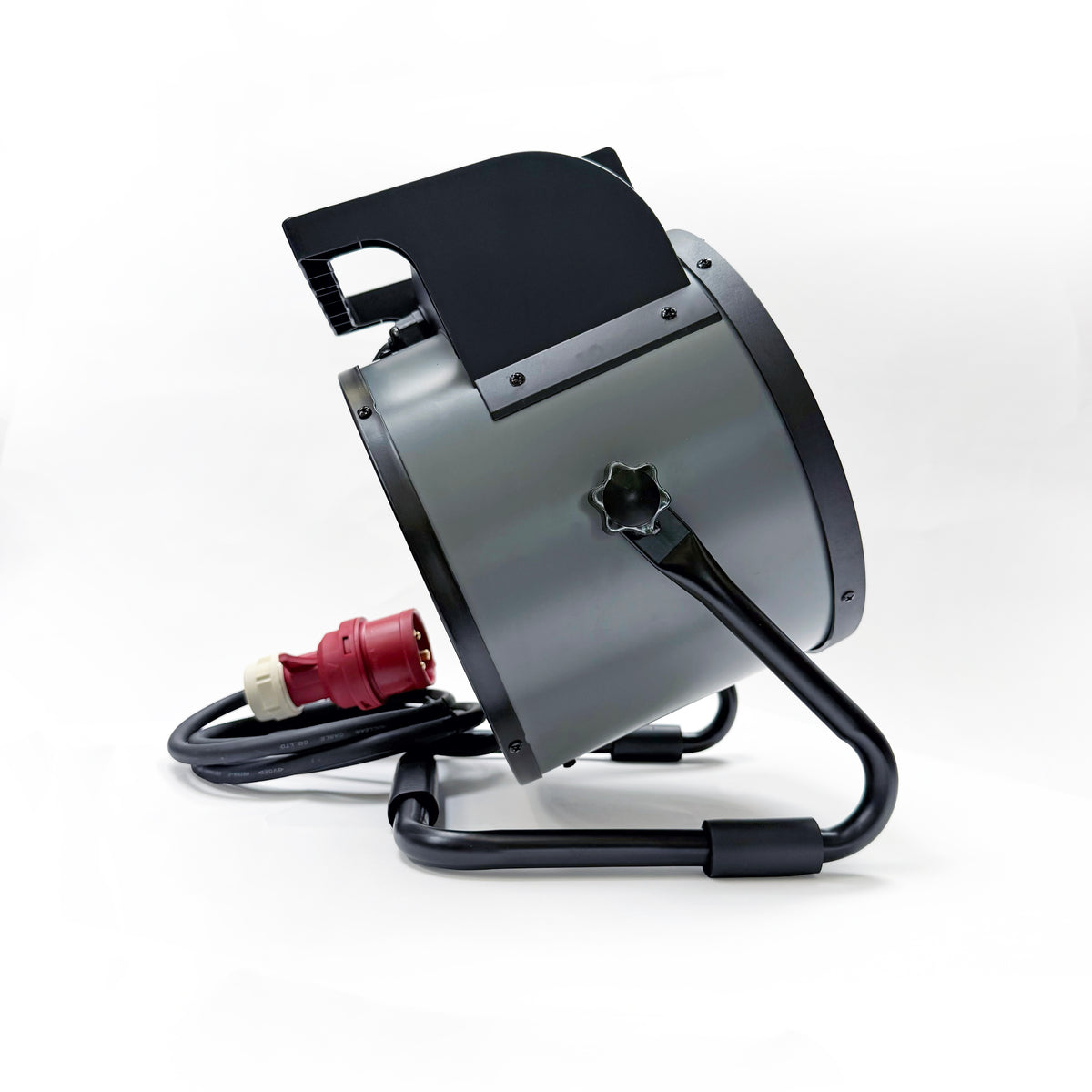 REX NORDIC HEAT 5000 fan heater, side view on tubular steel stand