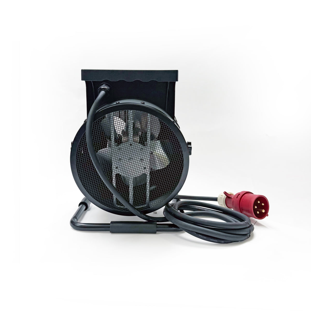 REX NORDIC HEAT 5000 fan heater, rear view showing fan motor and intake grille