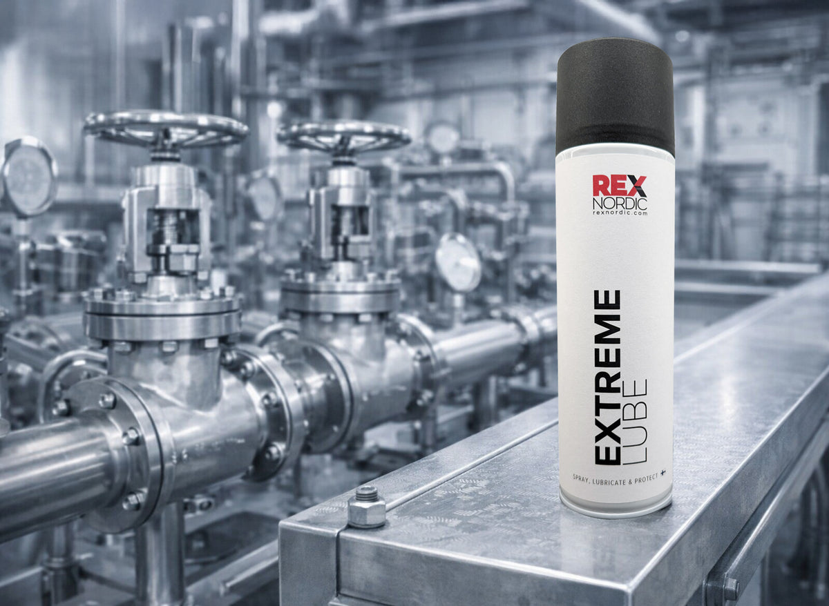 REX ExtremeLube next to industrial valves