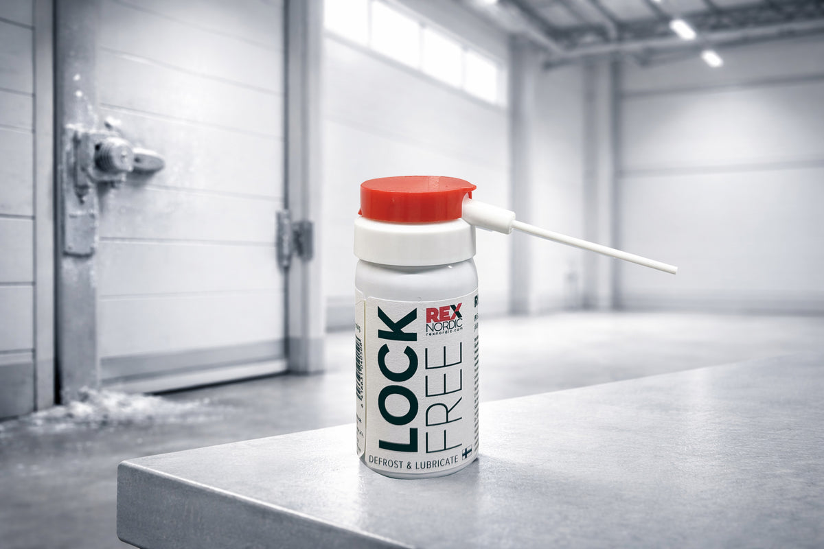 REX LockFree de-icer with a frosted door lock