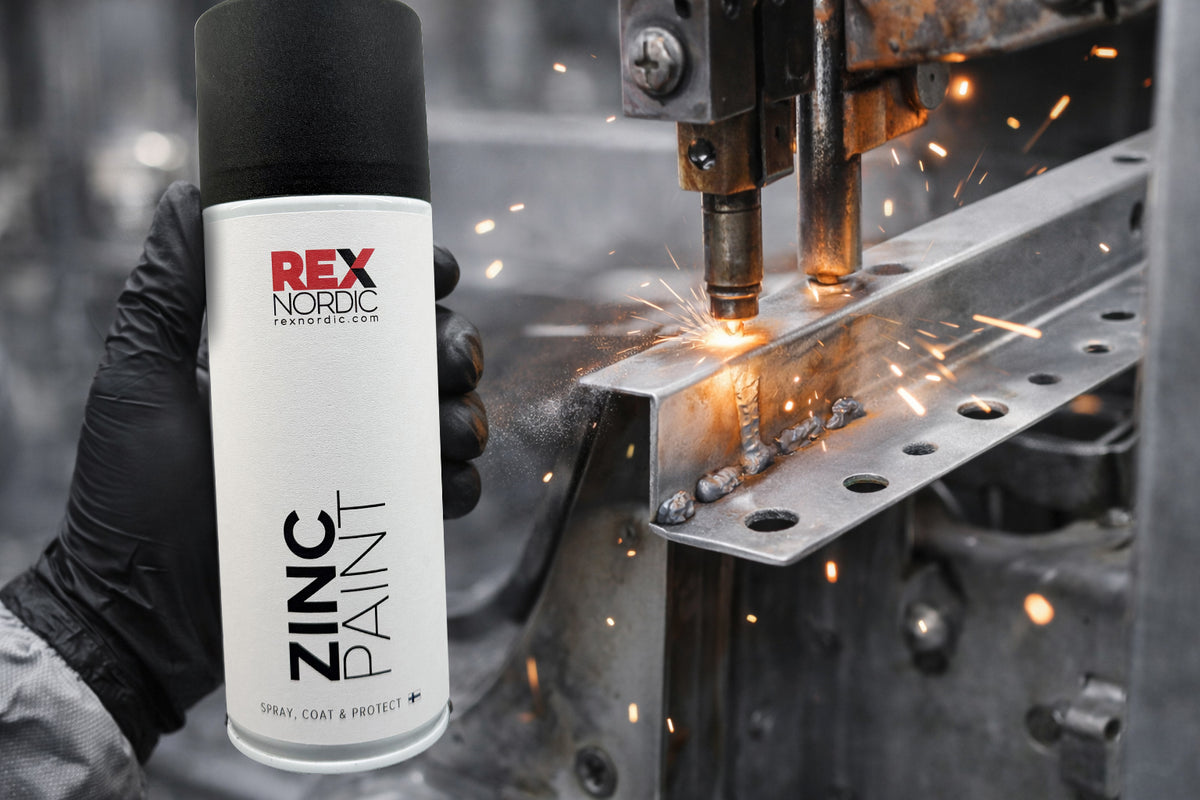 REX ZincPaint held next to spot welding