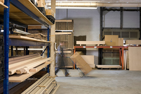 Inside of a warehouse