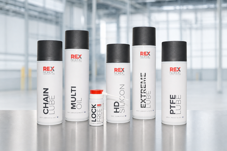 REX Chemicals lubricants: ChainLube, MultiOil, LockFree, HD-Silicon, ExtremeLube and PTFE Lube