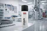 REX ChainLube next to a wire rope and chain