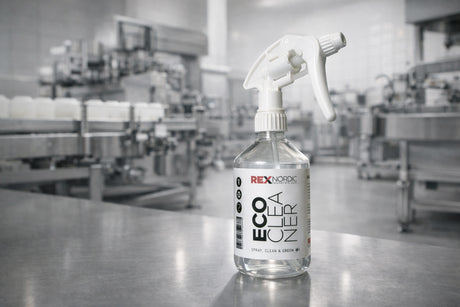 REX EcoCleaner spray bottle in a production facility