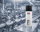 REX PTFE Lube next to industrial valves