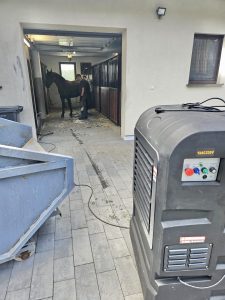 Cooling down the horse stable