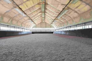 Inside of the horse riding arena