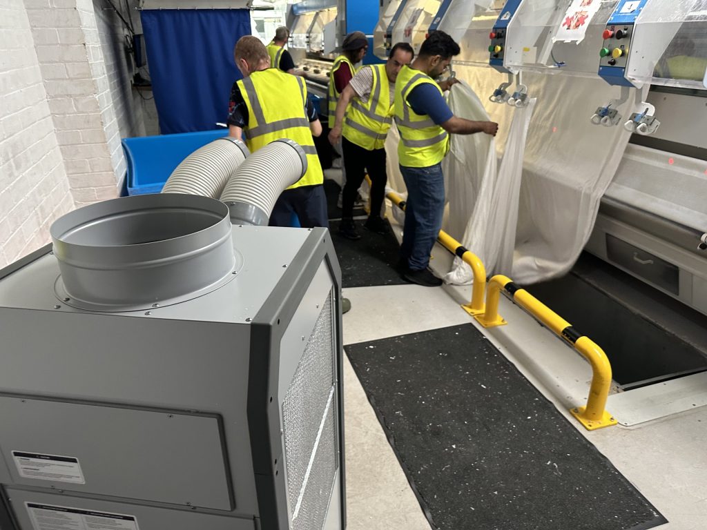 HP-19 air conditioner cooling laundry station.